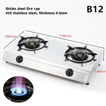 Restaurant Ovens Countertop 2 Burner Gas Stove