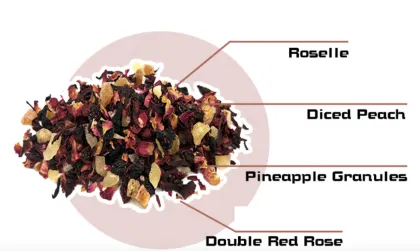 Rose Cherry Flower Tea Flavor and Fruit Grain Tea Raw Materials Supply