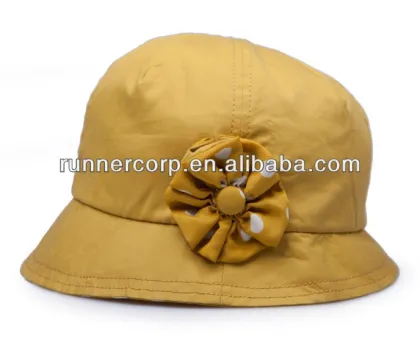 Ladies fashion sun hats with flower decoration