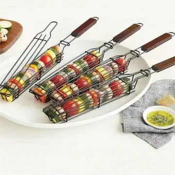 Vegetable BBQ Grill basket BBQ Grill net Grill tool Roast pork beef and mutton kebabs rack outdoor household spot