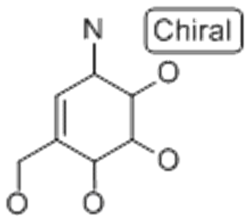 4-Cyclohexene-1,2,3-triol,6-amino-4-(hydroxymethyl)-,( 57263693,1S,2S,3R,6S)- CAS 38231-86-6