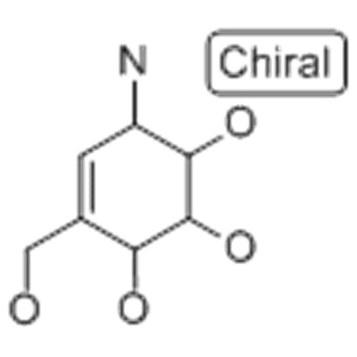 4-ciclohexeno-1,2,3-triol, 6-amino-4- (hidroximetil) -, (57263693,1S, 2S, 3R, 6S) - CAS 38231-86-6