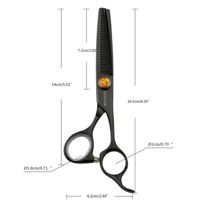 6.0 Inch 440C Hair Scissors Salon Thinning Hairdressing Scissors