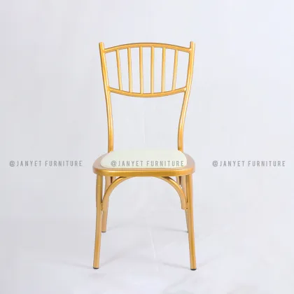 New Design Metal Gold Chiavari Silla Tiffany Chairs Wedding Luxury