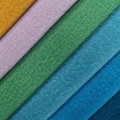 Collection multicolore de tissu d'ameublement de velours de contact doux