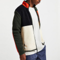 Unique Men's Color Block Sherpa Fleece Jackets Custom