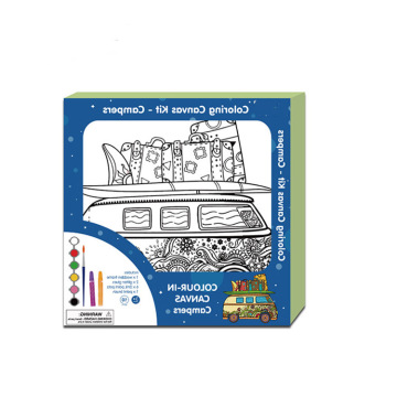 Children's DIY Wooden Canvas Painting Kit: Non-Toxic, Handmade, Customizable Art Experience