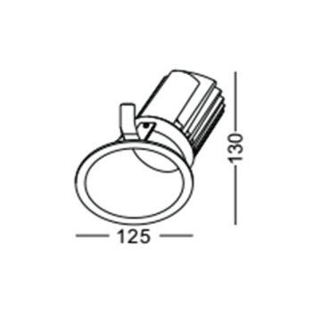 LEDER Circular 3000K 12W LED Downlight