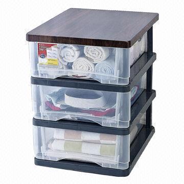 Plastic Premium Drawers, 3 Drawers, Knock-down