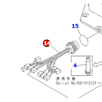 195-15-77200 HARNESS FOR D275