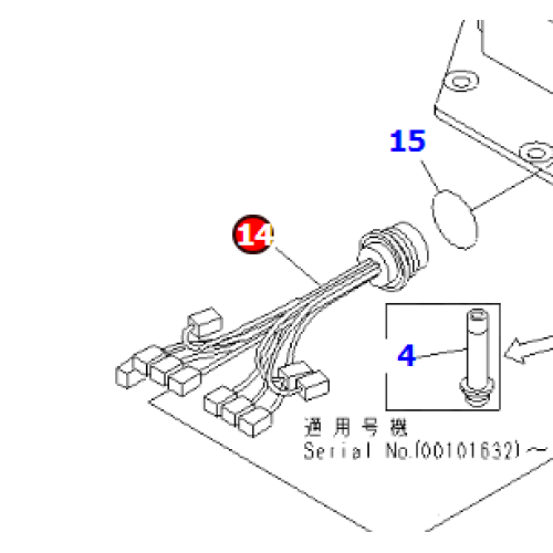 17M-06-43172 HARNESS for d275
