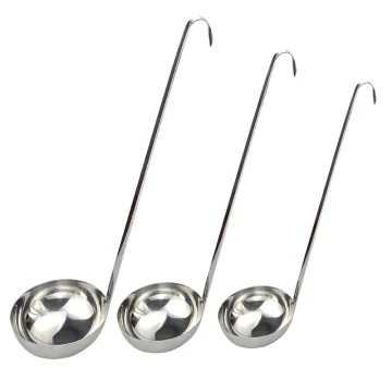 Restaurant Stainless Steel Long Soup Ladle With Hook