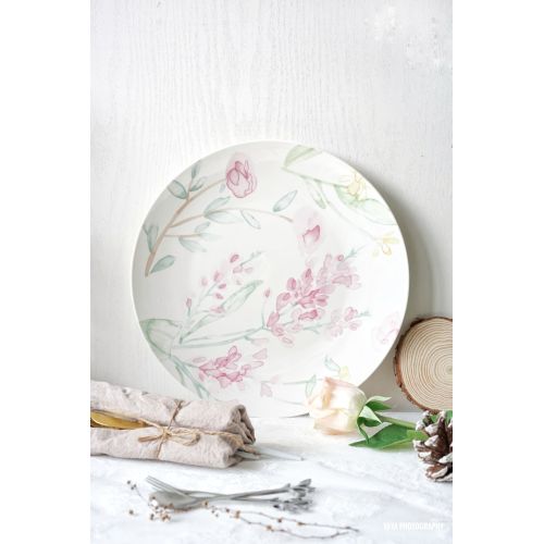 Ceramic illustration style Western tableware