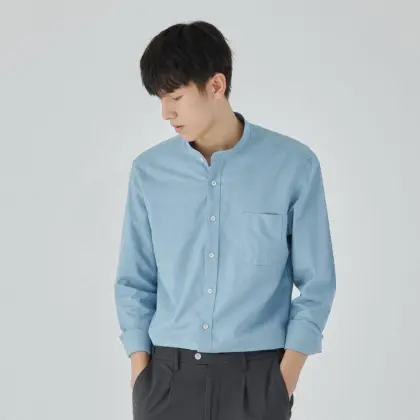 Autumn Temperament Shirt fashion vertical striped shirt