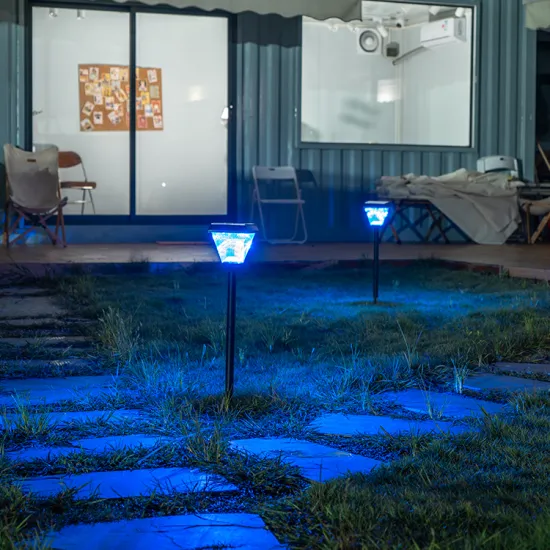 Waterproof IP55 ABS Dusk to Dawn 1W RGB Dimmable Solar Bollard Light