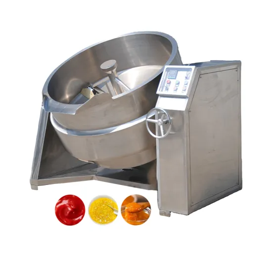 Jacketed Cooking Kettle with Stirrer: Food Oil Mixing Machine for Cooking Equipment