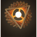 LEDER Coole decoratieve houten hanglampen