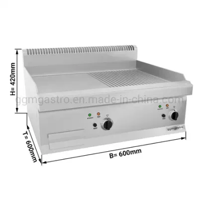 CE Approved Grill Flat Plate Mini Griddle Stainless Steel Counter Top