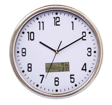 Round plastic LCD clock