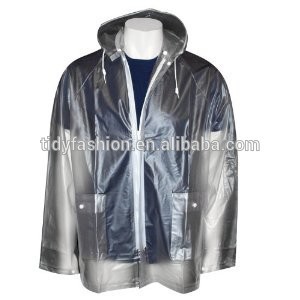 Plastic Clear Cycling Rain Jacket