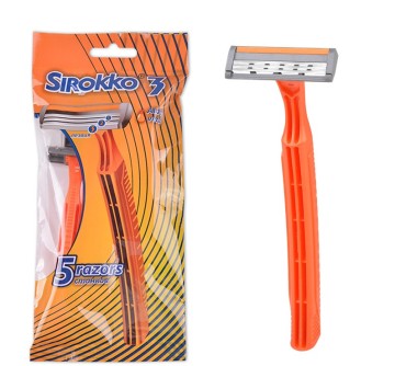 5 Pieces Stainless Steel 3 Blade Disposable Razors