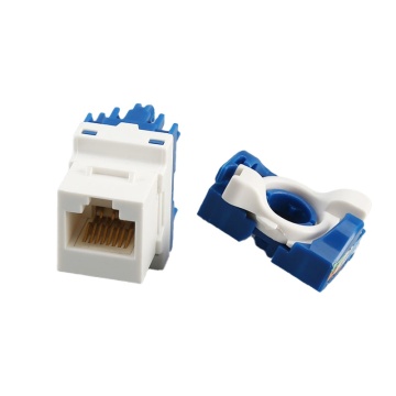 Rotary Type UTP Toolless RJ45 Cat6A Keystone Jack with Rotating Lock