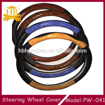 PU +peach wood Steering Wheel Cover of Car Accessories China