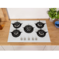 5-Burner Indesit Hobホワイトグラストップ