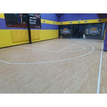 High end FIBA Approved Indoor PVC Basktball Sport Floor with Wood Grain