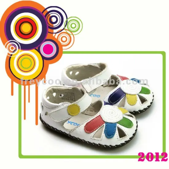Hot Selling Leather Infant Sandals in white