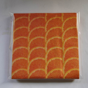 Orange Design Printed Tissue