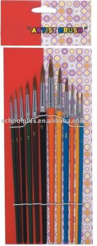 12 pcs plastic colorful painting brush for school