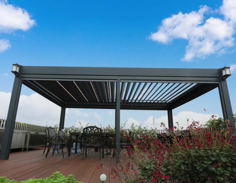 Louvered Pergola aluminum motorized outdoor pergola