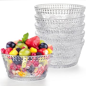 Sunflower Vintage Pattern 12oz Glass Salad Bowl - Hot Sale