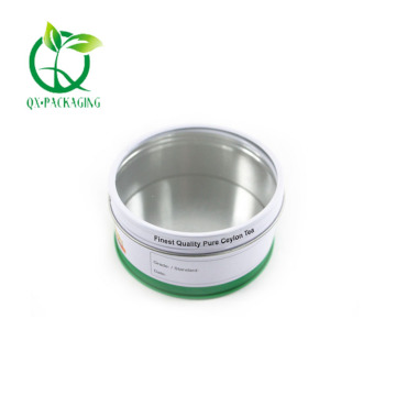 Custom window round tin cans