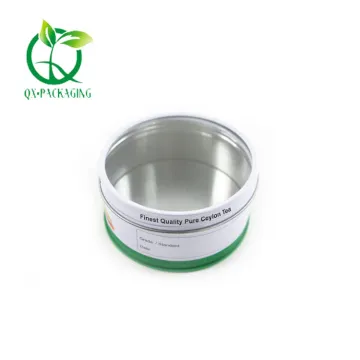 Custom window round tin cans