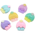 Multi Color Cupcake Resin Cabochon Simulation Food Miniature Decoration For Handmade Craft Decorative Beads Slime Filler