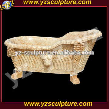 natural freestanding lion head stone bathtub for sale