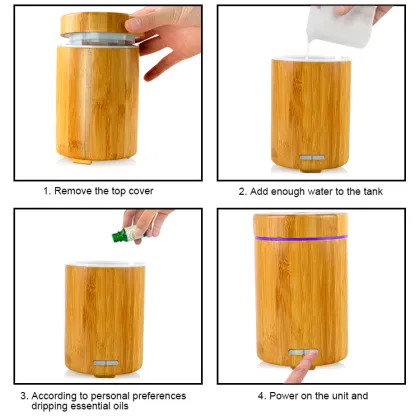 Ultrasonic Cool Mist Bamboo Aroma Diffuser Young Living