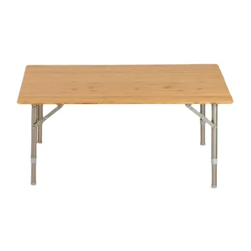 Adjustable Height Portable Folding Wood Bamboo Picnic Table for Camping