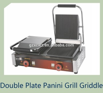 Prince Industrial electric double plate contact panini grill griddle for sale