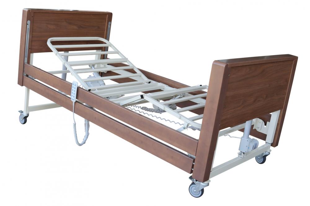 Electric Adjustable Wooden Bed with Five Functions