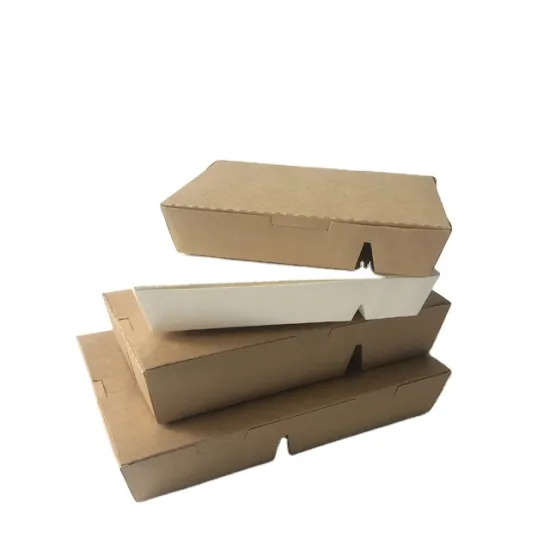 Four-compartment paper carton kraft paper lunch box