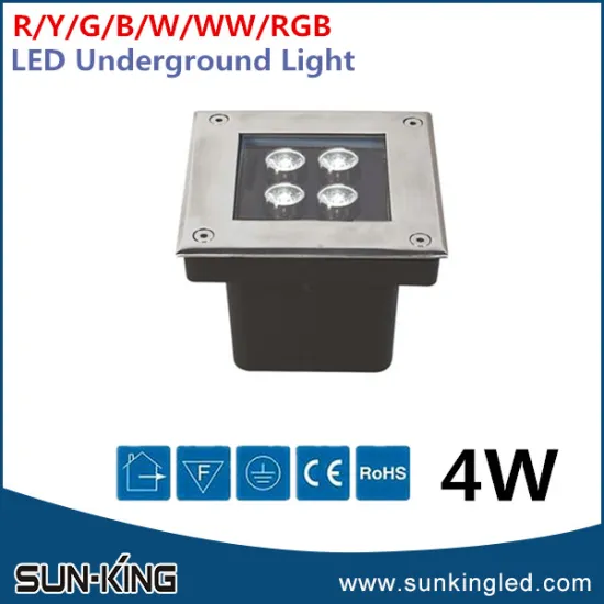 Top quality green underground led recessed stone light, square series led in-ground light 4w