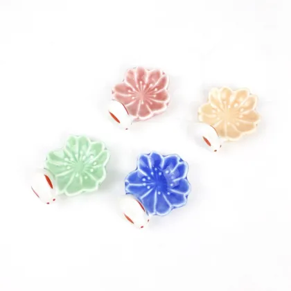 Ceramic Colorful Rabbit Chopsticks Holder