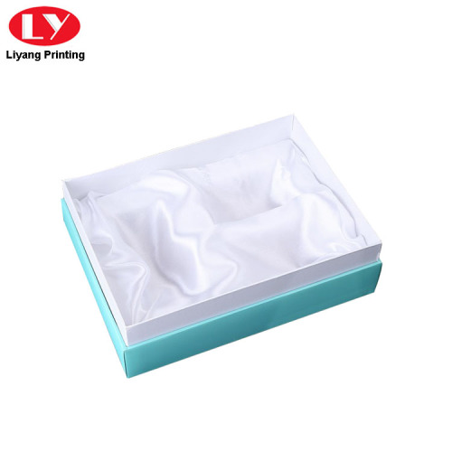 Paper Boxes Packaging Cosmetic Box with Satin Insert