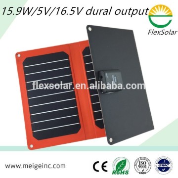 15.9W solar sunpower charger5V folding solar panel for charging cell phone