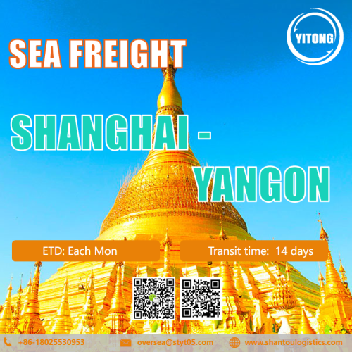 Internationale Meeresfracht von Shanghai nach Yangon Myanmar