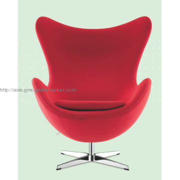 High quality egg chair with wool, leather is available