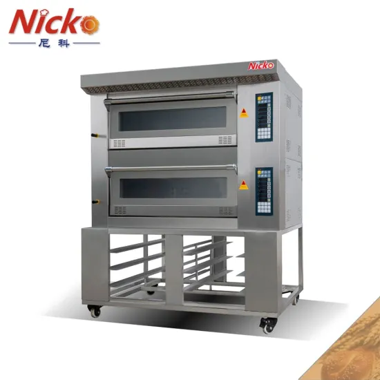 Guangzhou Nicko Stainless Steel 2 Deck 4 Trays Large Glass Electric Oven